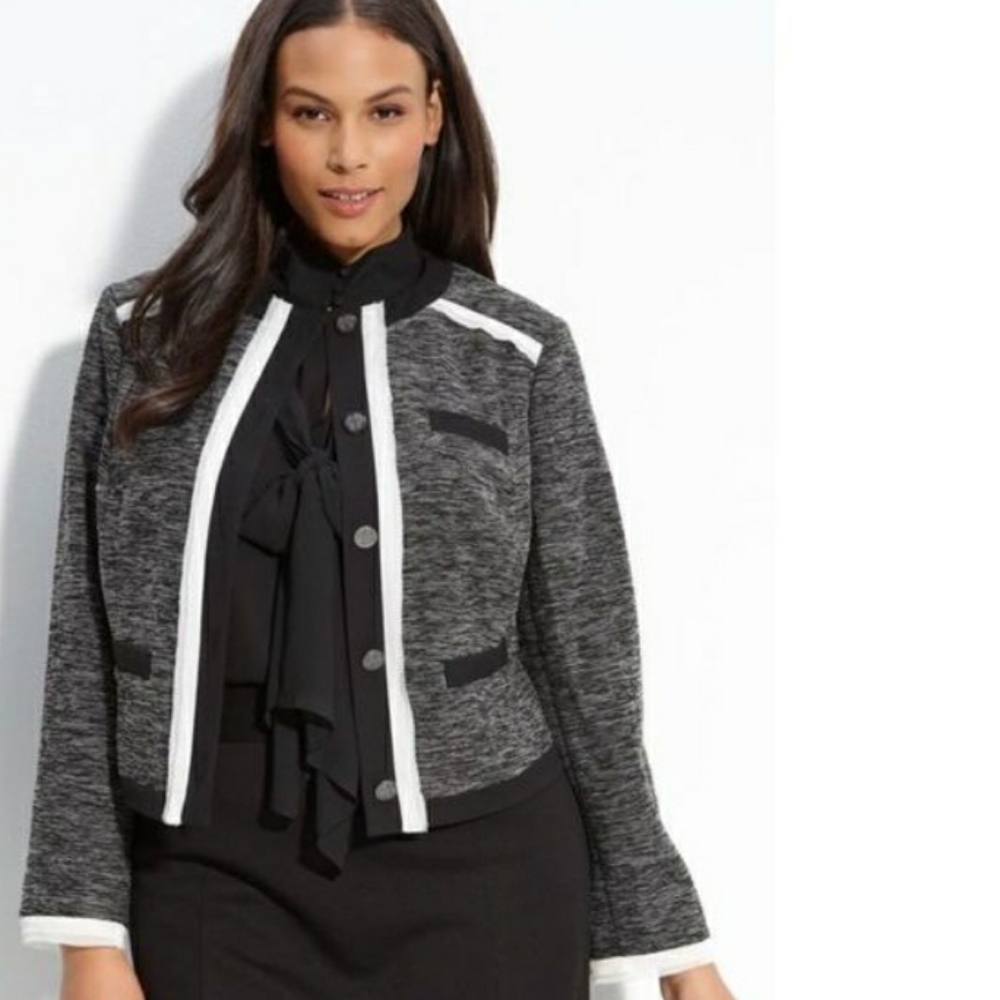 Vince Camuto Polished Rocker Tweed Blazer